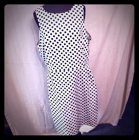 Donna Morgan Polka Dot Dress Size 16 - Picture 1 of 2